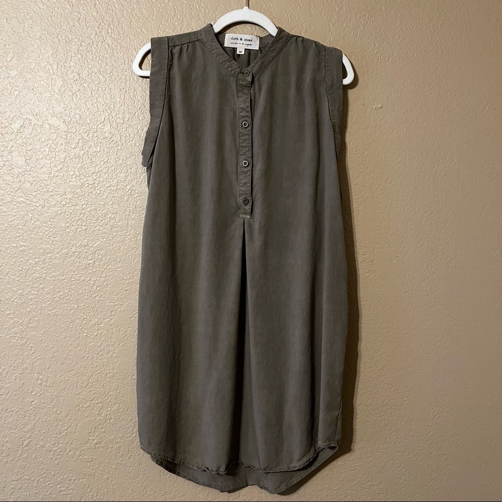 Cloth & Stone Olive Shirt Dress